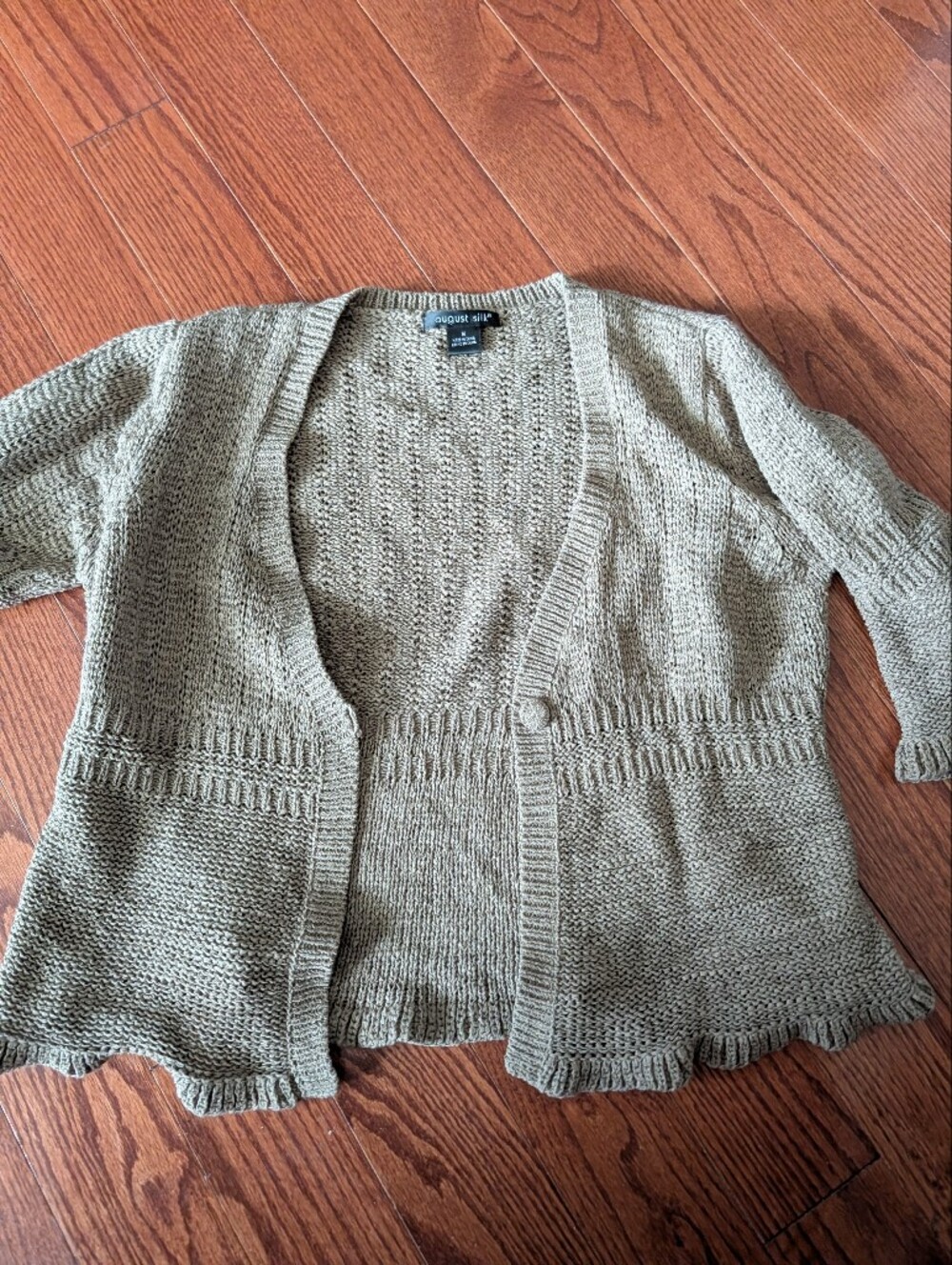 August Silk Button Cardigan